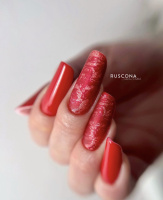  červené gelové nehty