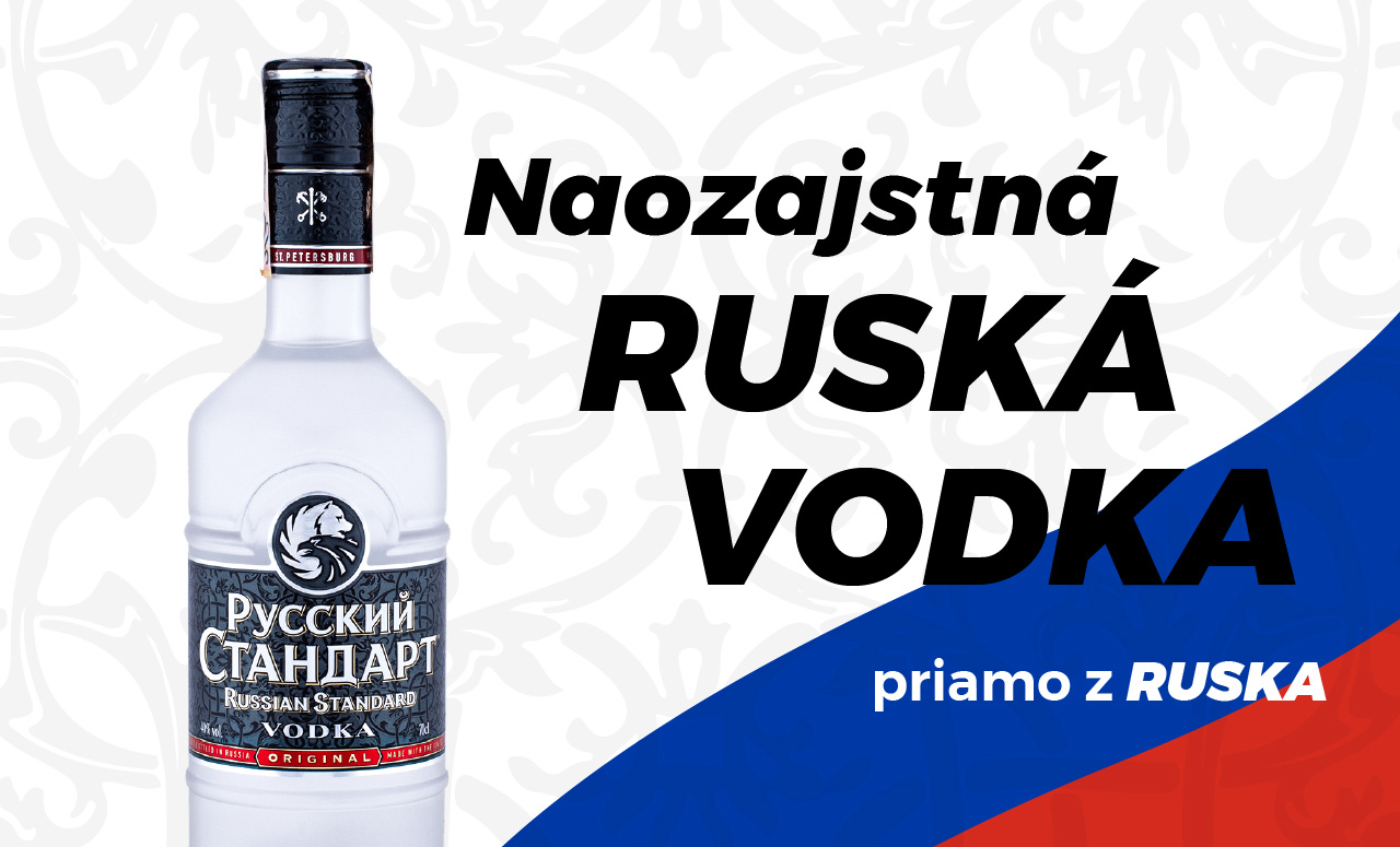 Naozajstná ruská vodka priamo z Ruska. Originál Ruský Štandard (Russian Standard)