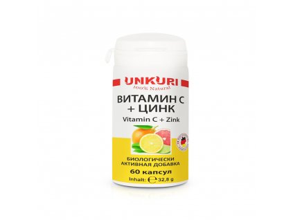 Vitamín C + zinek Unkuri 60 kapslí