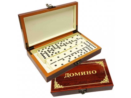 Stolní hra Domino v lakované krabičce