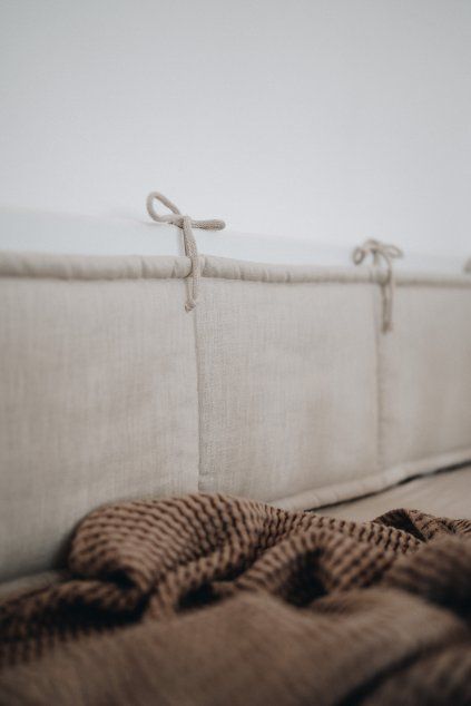 Linen Crib Bumper | NATURAL BEIGE