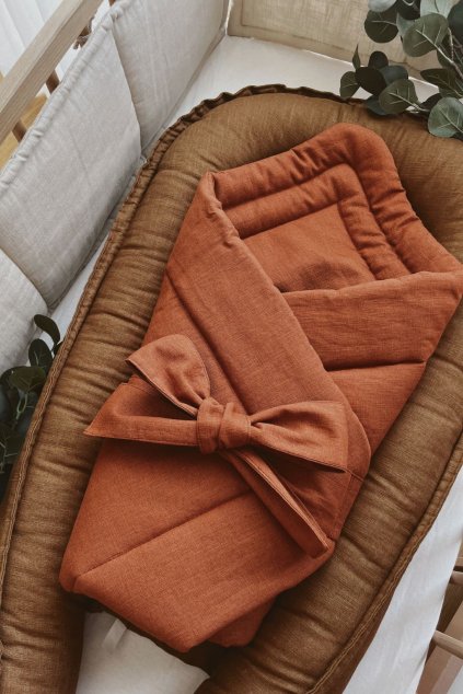 SET 2v1 | 1-mašlová zavinovačka TERAKOTA + hnízdo KARAMEL