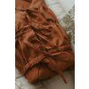 Baby Linen Swaddle Blanket | 3-Bows | RUST