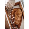 Baby Linen Swaddle Blanket | 3-Bows | CARAMEL