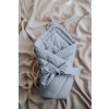 Lněná zavinovačka s 1 mašlí | BABY BLUE