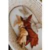 Organic Muslin Bunny Comforter | RUST