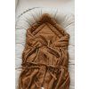 Bundle Deal | 3-Bow Linen Swaddle CARAMEL + Baby Nest NATURAL