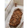 Bundle Deal | 3-Bow Linen Swaddle CARAMEL + Baby Nest NATURAL