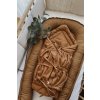 Bundle Deal | 3-Bow Linen Swaddle CARAMEL + Baby Nest CARAMEL