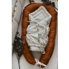 Bundle Deal | 3-Bow Linen Swaddle NATURAL + Baby Nest RUST