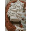 Bundle Deal | 3-Bow Linen Swaddle NATURAL + Baby Nest RUST