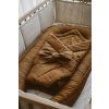 Bundle Deal | 1-Bow Linen Swaddle CARAMEL + Baby Nest CARAMEL