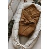 Bundle Deal | 1-Bow Linen Swaddle CARAMEL + Baby Nest NATURAL