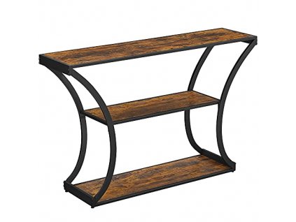 Stolek, 120 x 30 x 80 cm, rustikálně hnědý a černý