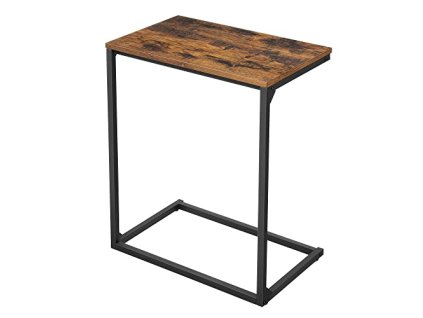 Stolek, 55 x 35 x 66 cm, rustikálně hnědý a černý