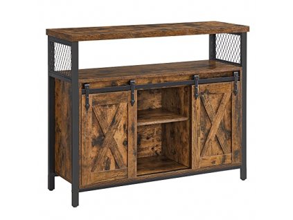 Kuchyňská skříňka, 100 x 33 x 80 cm, rustikálně hnědá a černá