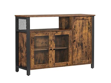 Kuchyňská skříňka, 110 x 33 x 75 cm, rustikálně hnědá a černá