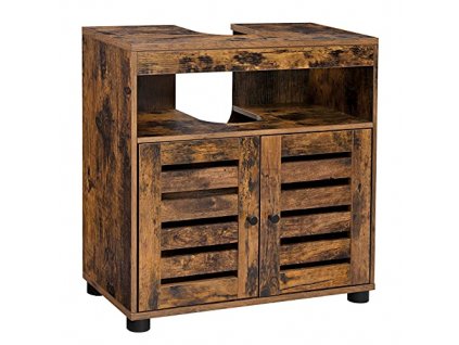 Skříňka pod umyvadlo, 60 x 30 x 63 cm, rustikální hnědá