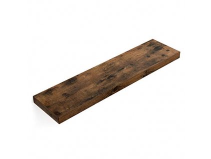 Nástěnná police, 80 x 3,8 x 20 cm, rustikálně hnědá
