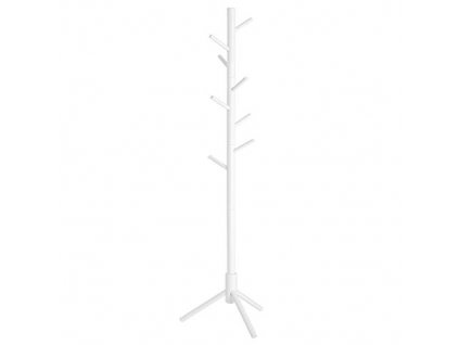 Stojanový věšák na kabáty s nastavitelnou výškou, 47 x 47 x 175 cm, bílý
