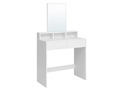 Toaletní stolek s velkým zrcadlem, 80 x 40 x 145 cm, bílý