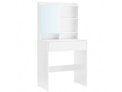 Toaletní stolek, 70 x 40 x 136 cm, bílý