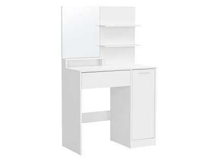 Toaletní stolek, 80 x 40 x 132 cm, bílý