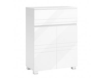 Koupelnová skříňka s nastavitelnou policí, 60 x 30 x 80 cm, bílá