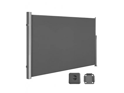 Boční markýza, 400 x 180 cm, kouřově šedá
