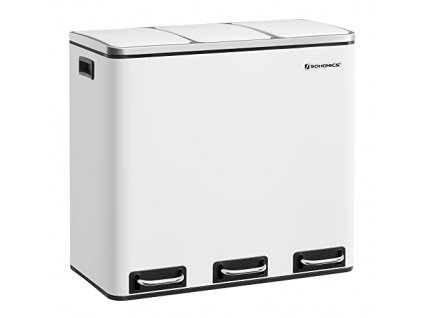 Odpadkový koš, 3 x 18 l, bílý