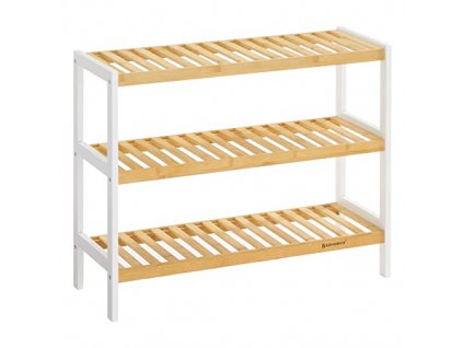 Botník, 70 x 26 x 55 cm, bílý a přírodní