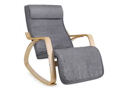 Houpací křeslo, 67 x 115 x 91 cm, šedé