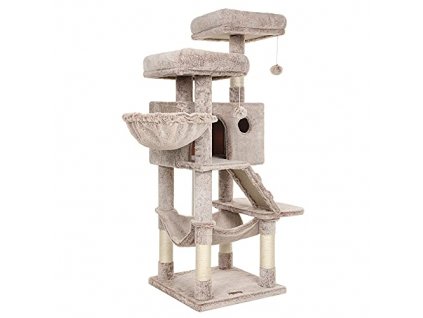 Kočičí škrabadlo, 135 cm, světle hnědé