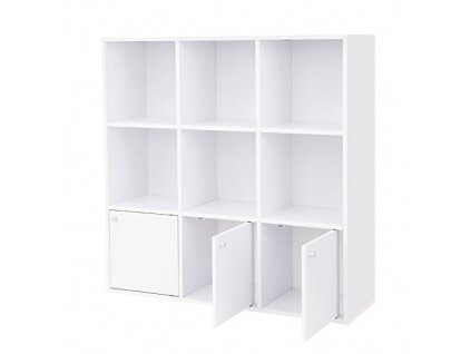 Knihovna, 9 polic, 97,5 x 29 x 97,5 cm