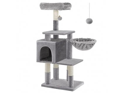 Kočičí škrabadlo, 110 cm, světle šedé