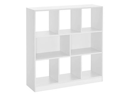 Knihovna, 8 polic, 97,5 x 30 x 100 cm, bílá