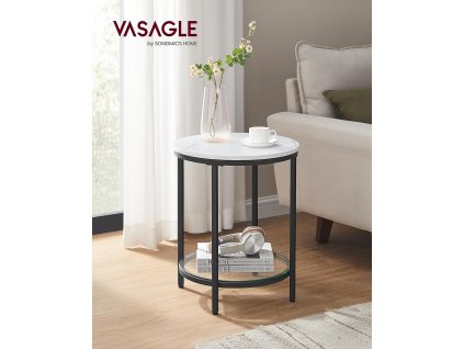 Konferenční stolek, průměr 45 cm, mramorový