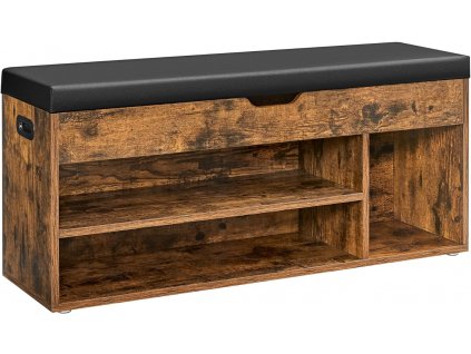 Botník, 100 x 30 x 44 cm, rustikálně hnědý