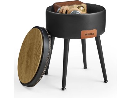 Taburet, průměr 32 cm, černý