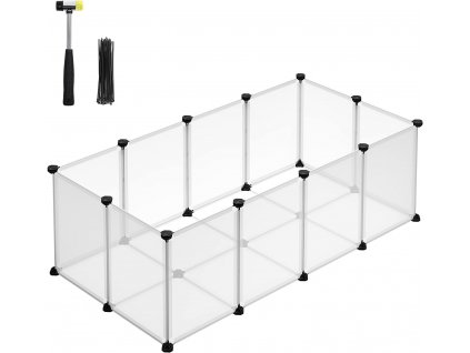 Plastová modulární ohrádka, 125 x 63 x 42 cm, bílá