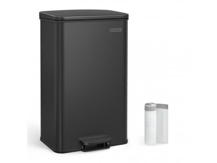 Odpadkový koš, 40 l, černý