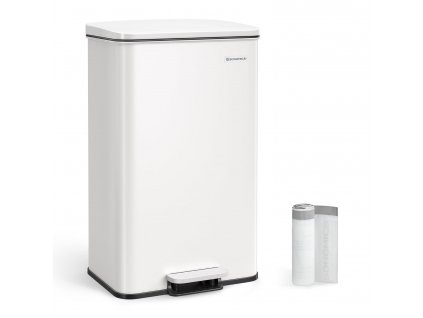 Odpadkový koš, 40 l, bílý