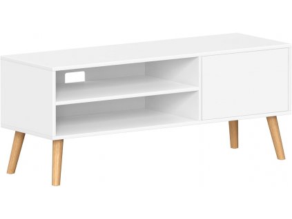 Televizní stolek, 120 x 40 x 49 cm, bílý