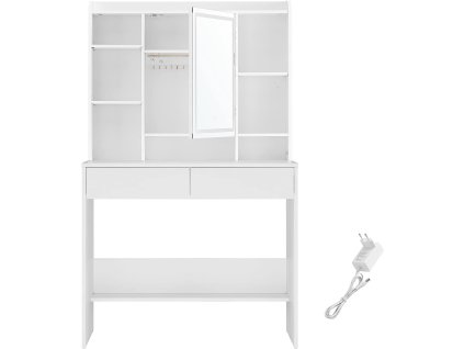 Toaletní stolek, 90 x 40 x 144,7 cm, bílý