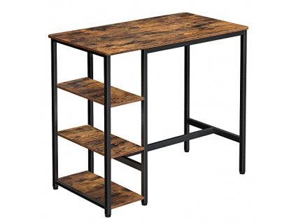 Barový stůl, 109 x 60 x 100 cm, rustikálně hnědý