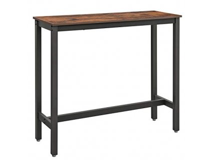 Barový stůl, 120 x 40 x 100 cm, rustikálně hnědý a černý