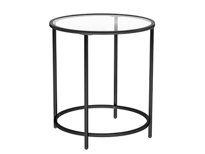 Konferenční stolek, průměr 50 cm, černý