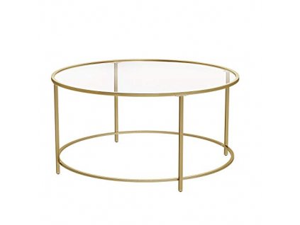 Konferenční stolek, průměr 84 cm, zlatý