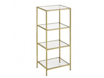 Regál, 4 patra, 40 x 30 x 95 cm, zlatý