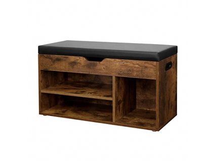 Botník, 80 x 30 x 44 cm, rustikálně hnědý